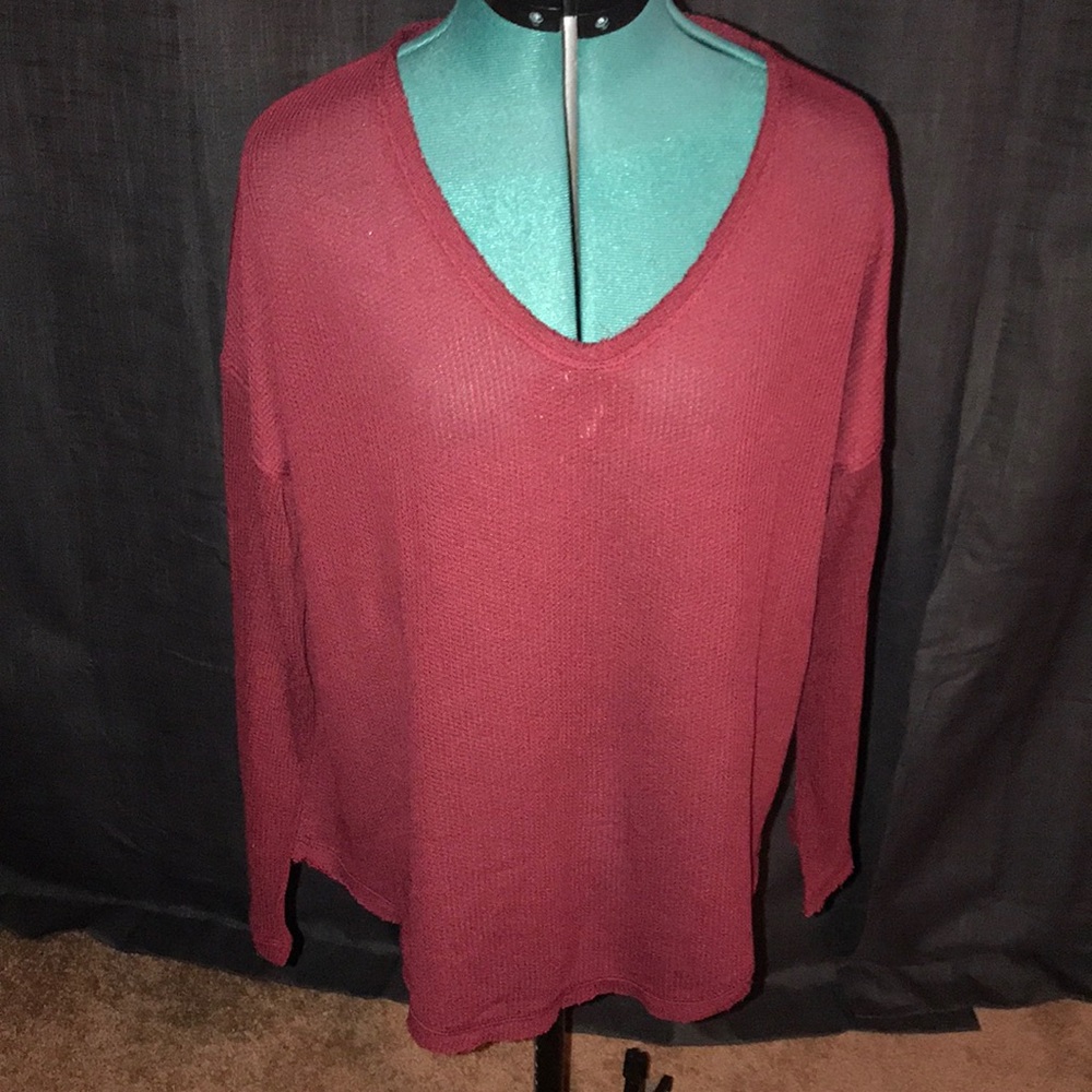 For The Republic Maroon Thermal Sz L